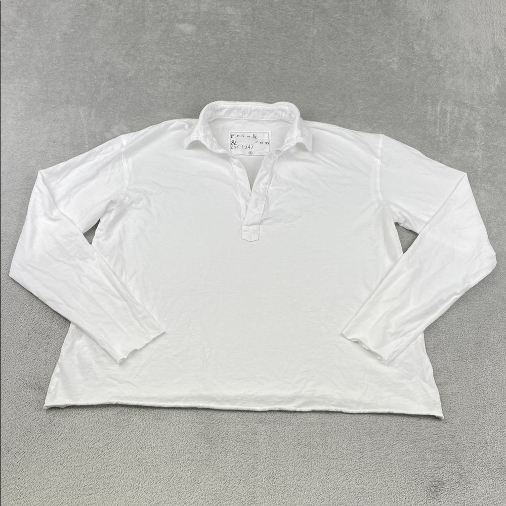 NEW Frank & Eileen S 100% Cotton White Popover Heritage Jersey Made in USA FLAW